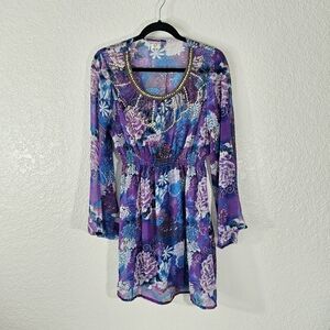 Indian Emporium Sheer Sequined Dress